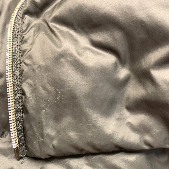 Lucky Brand Nylon Puffer Jacket w/ Hood Down Filled Colour Army Green Size Small - Picture 14 of 14